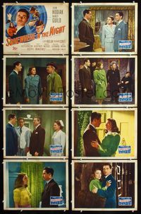 1g595 SOMEWHERE IN THE NIGHT 8 movie lobby cards '46 John Hodiak, Nancy Guild, film noir!