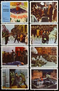 1g600 SQUARE OF VIOLENCE 8 int'l movie lobby cards '63 Broderick Crawford in WWII Nazi Germany!