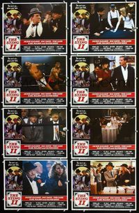 1g619 STING 2 8 movie lobby cards '83 Jackie Gleason, Mac Davis, Teri Garr, gambling sequel!