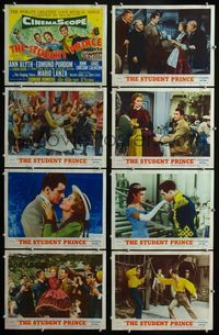 1g627 STUDENT PRINCE 8 movie lobby cards '54 Ann Blyth, Edmund Purdom, romantic musical!