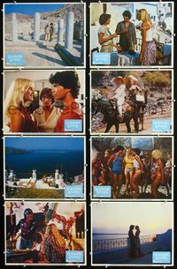 1g629 SUMMER LOVERS 8 movie lobby cards '82 sexy young Daryl Hannah in Greece!