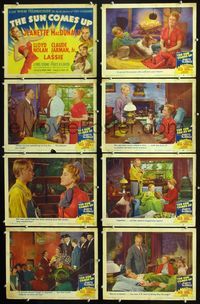 1g631 SUN COMES UP 8 movie lobby cards '48 Jeanette MacDonald, Claude Jarman Jr., Lassie!