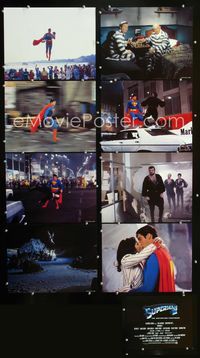 1g634 SUPERMAN II 8 color 11x14s '81 Christopher Reeve, great scenes, includes 8x10 title card!