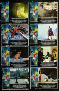1g633 SUPERMAN 8 movie lobby cards '78 comic book hero Christopher Reeve, Margot Kidder