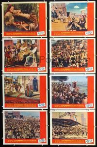 1g643 TEN COMMANDMENTS 8 movie lobby cards R66 Charlton Heston, Cecil B. DeMille religious epic!