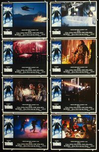 1g649 THING 8 movie lobby cards '82 John Carpenter sci-fi horror, Kurt Russell