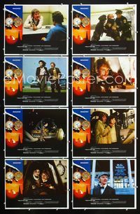 1g654 TIME AFTER TIME 8 movie lobby cards '79 Malcolm McDowell, Noble border art!