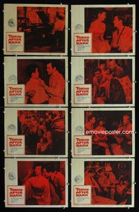 1g657 TOKYO AFTER DARK 8 movie lobby cards '59 Richard Long kills first and asks questions later!