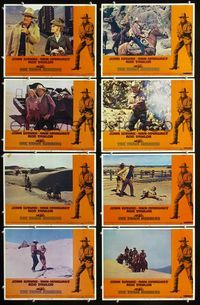 1g667 TRAIN ROBBERS 8 movie lobby cards '73 John Wayne, Ann-Margret, Rod Taylor