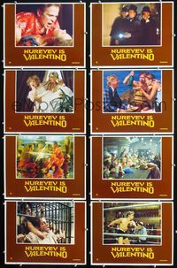 1g687 VALENTINO 8 movie lobby cards '77 Rudolph Nureyev, Michelle Phillipes, sex biography!