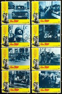 1g693 VIOLENT FOUR 8 movie lobby cards '68 Gian Maria Volonte, Italian bank robbery!