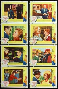 1g694 VISIT 8 movie lobby cards '64 Ingrid Bergman wants to kill her lover Anthony Quinn!