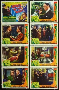 1g696 VOICE IN THE NIGHT 8 movie lobby cards '41 Clive Brook, Diana Wynyard, WWII Nazi Germany