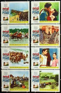 1g704 WAR & PEACE 8 movie lobby cards R63 Audrey Hepburn, Henry Fonda, Leo Tolstoy
