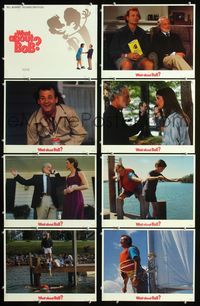 1g713 WHAT ABOUT BOB 8 movie lobby cards '91 Bill Murray, Richard Dreyfuss, Julie Hagerty