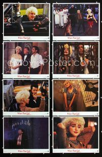1g721 WHO'S THAT GIRL 8 movie lobby cards '87 young rebellious Madonna, Griffin Dunne