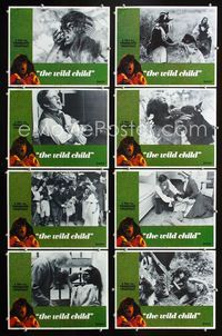 1g722 WILD CHILD 8 movie lobby cards '70 Francois Truffaut's classic L'Enfant Sauvage!