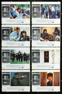 1g730 WITNESS 8 English movie lobby cards '85 Harrison Ford, Peter Weir, Kelly McGillis