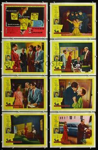 1g731 WITNESS TO MURDER 8 movie lobby cards '54 Barbara Stanwyck, George Sanders, film noir!