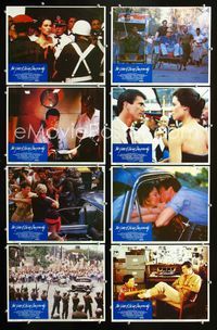 1g734 YEAR OF LIVING DANGEROUSLY 8 movie lobby cards '83 Peter Weir, Mel Gibson, Sigourney Weaver