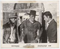 1h004 ALAMO 8x10 movie still '60 great close up of John Wayne, Richard Widmark & Laurence Harvey!