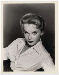 1h143 HIRED GUN 8x10 movie still '57 sexiest Anne Francis close up in striped blouse!