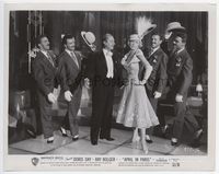 1h011 APRIL IN PARIS 8x10.25 movie still '53 beautiful Doris Day courted by many men!