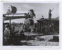 1h016 BALLAD OF CABLE HOGUE candid 8x10 movie still '70 cameras & equipment filming on the set!