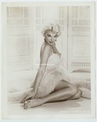 1h018 BARBARA NICHOLS 8x10 movie still '50s ultra sexy close up in furry lingerie with cigarette!