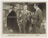 1h031 BLACK CAT 8x10 movie still R53 great 3-shot of Boris Karloff, Bela Lugosi & David Manners!