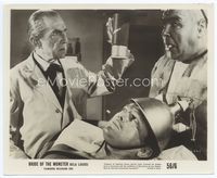 1h045 BRIDE OF THE MONSTER 8x10 '56 wonderful close up image of Bela Lugosi & Tor Johnson in lab!