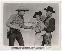 1h052 CANYON RAIDERS 8x10 movie still '51 Whip Wilson saves Phyllis Coates from bad guy!