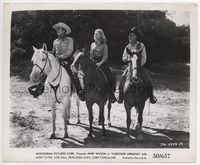 1h059 CHEROKEE UPRISING 8x10 movie still '50 Whip Wilson, Andy Clyde and Lois Holl on horseback!