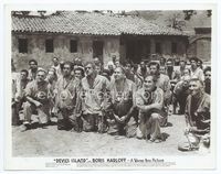 1h078 DEVIL'S ISLAND 8x10.25 movie still '39 Boris Karloff & many prisoners kneeling in chains!
