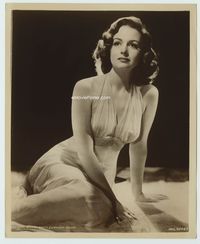 1h085 DONNA REED 8x10 movie still '40s best young close portrait in sexiest outfit she ever wore!