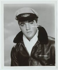 1h162 IT HAPPENED AT THE WORLD'S FAIR 8x10 still '63 great Elvis Presley close up in pilot outfit!