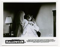 1h133 HALLOWEEN 8x10 movie still '78 John Carpenter horror classic, girl being strangled!