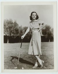 1h137 HELEN PARRISH 8x10 movie still '30s sexy full-length portrait on golf course leaning on club!