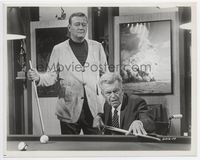 1h138 HELLFIGHTERS 8x10 movie still '69 John Wayne as Red Adair shooting pool with Jay C. Flippen!