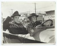 1h144 HIS MARRIAGE WOW 8x10 still '25 close up of Harry Langdon & spooky Vernon Dent in cool car!