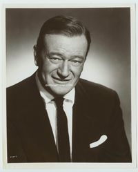 1h060 CIRCUS WORLD 8x10 movie still '65 great close up portrait of John Wayne in suit & tie!