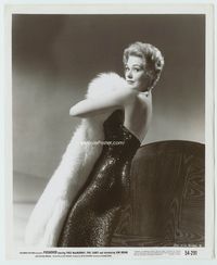 1h251 PUSHOVER 8x10 movie still '54 sexiest full-length Kim Novak in sexy gown holding fur!