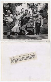 1h187 LEATHER PUSHERS 8x10 still '40 boxer Richard Arlen & Shemp Howard standing by ring w/cast!