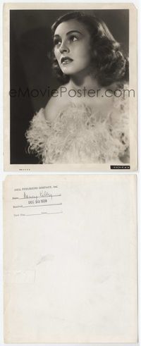 1h224 NANCY KELLY 8x10.25 movie still '39 great close portrait in sexy feathered dress!