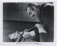1h229 OFFENCE 8x10 movie still '73 great close up of Sean Connery choking man on floor!