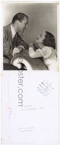1h127 GREAT GARRICK 8x10 '37 Olivia de Havilland & Brian Aherne romantic close up by M. Marigold!