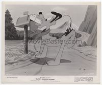 1h245 PLUTO'S SURPRISE PACKAGE 8.25x10 movie still '49 Walt Disney, close up of Pluto by mailbox!