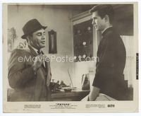1h249 PSYCHO 8x10 movie still '60 Anthony Perkins confronted by Martin Balsam, Alfred Hitchcock