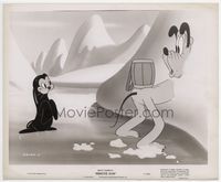 1h260 RESCUE DOG 8x10 movie still '47 Disney, Pluto in snow drift surprised by seal!