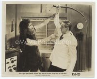 1h263 RETURN OF THE APE MAN 8x10 still R50 great 2-shot of Bela Lugosi with whip attacked by him!